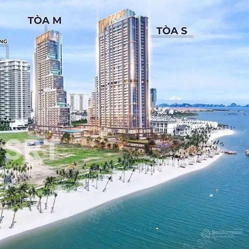 Căn hộ tòa aria bay sát bãi tắm marina hạ long, ban công đn view vịnh kỳ quang